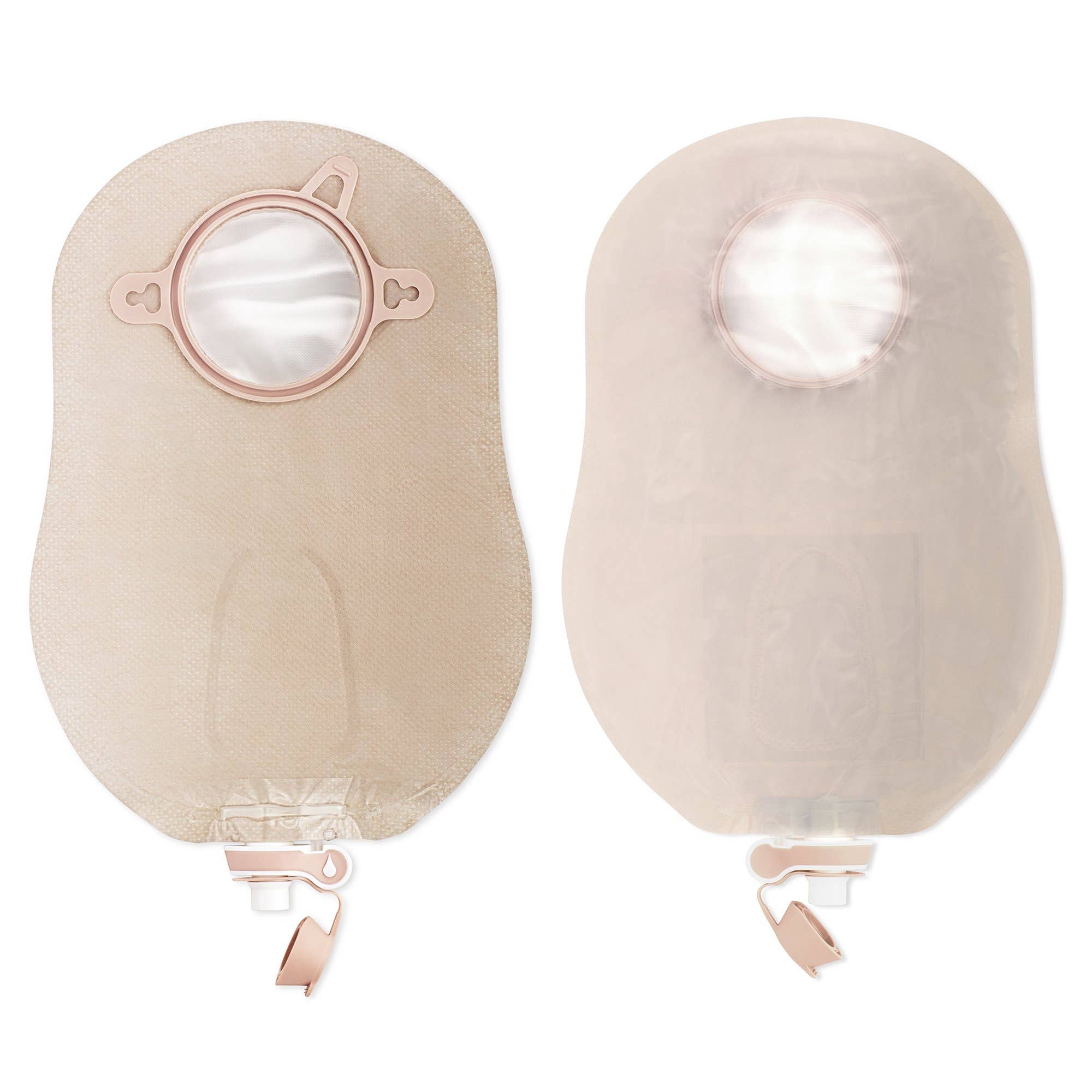 New Image Two-Piece Ultra Clear Urostomy Pouch, 57 mm Flange, Red Match (Box of 10)