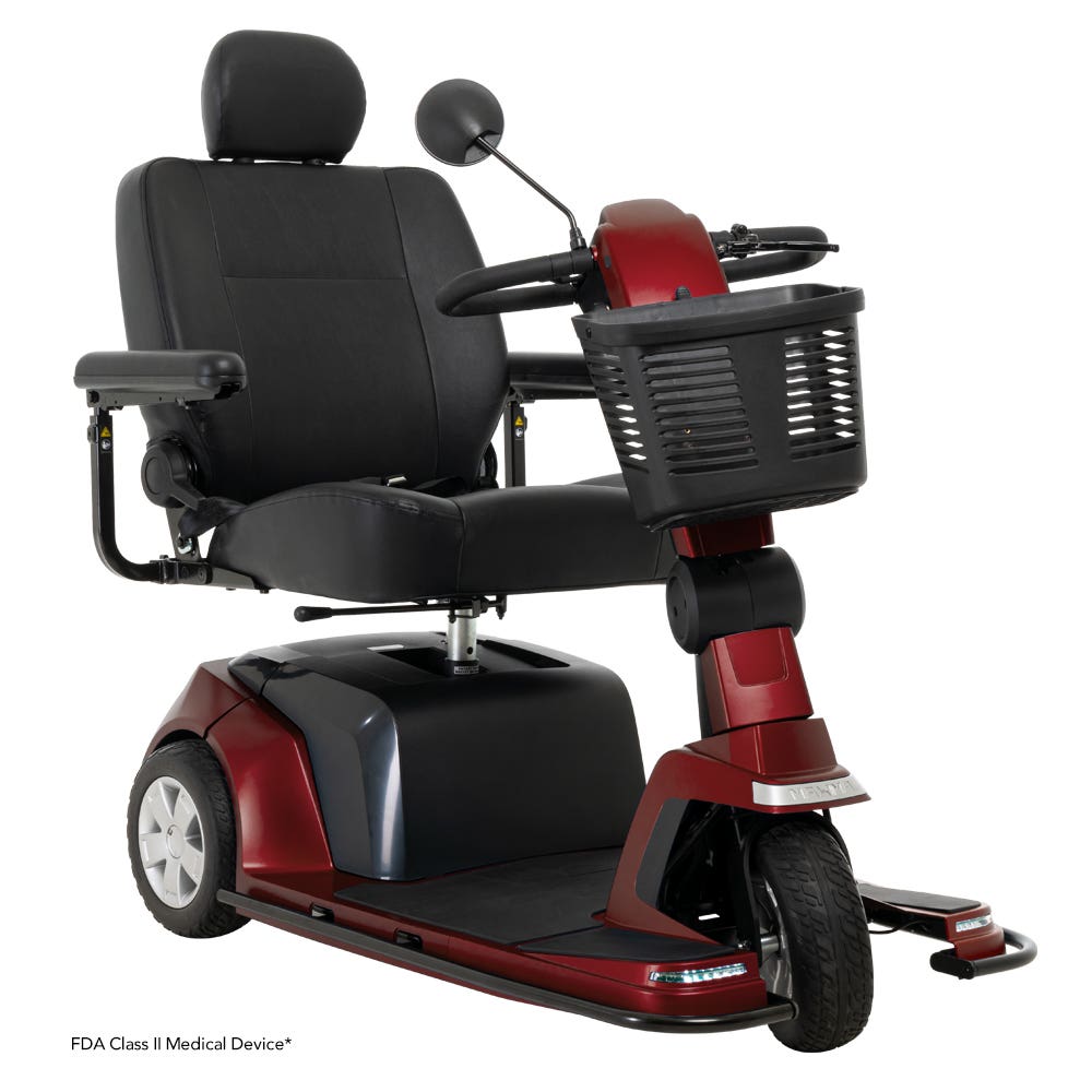 Maxima 3 Wheel Heavy Duty Mobility Scooter | FDA Class II Medical Device* - Candy Apple Red