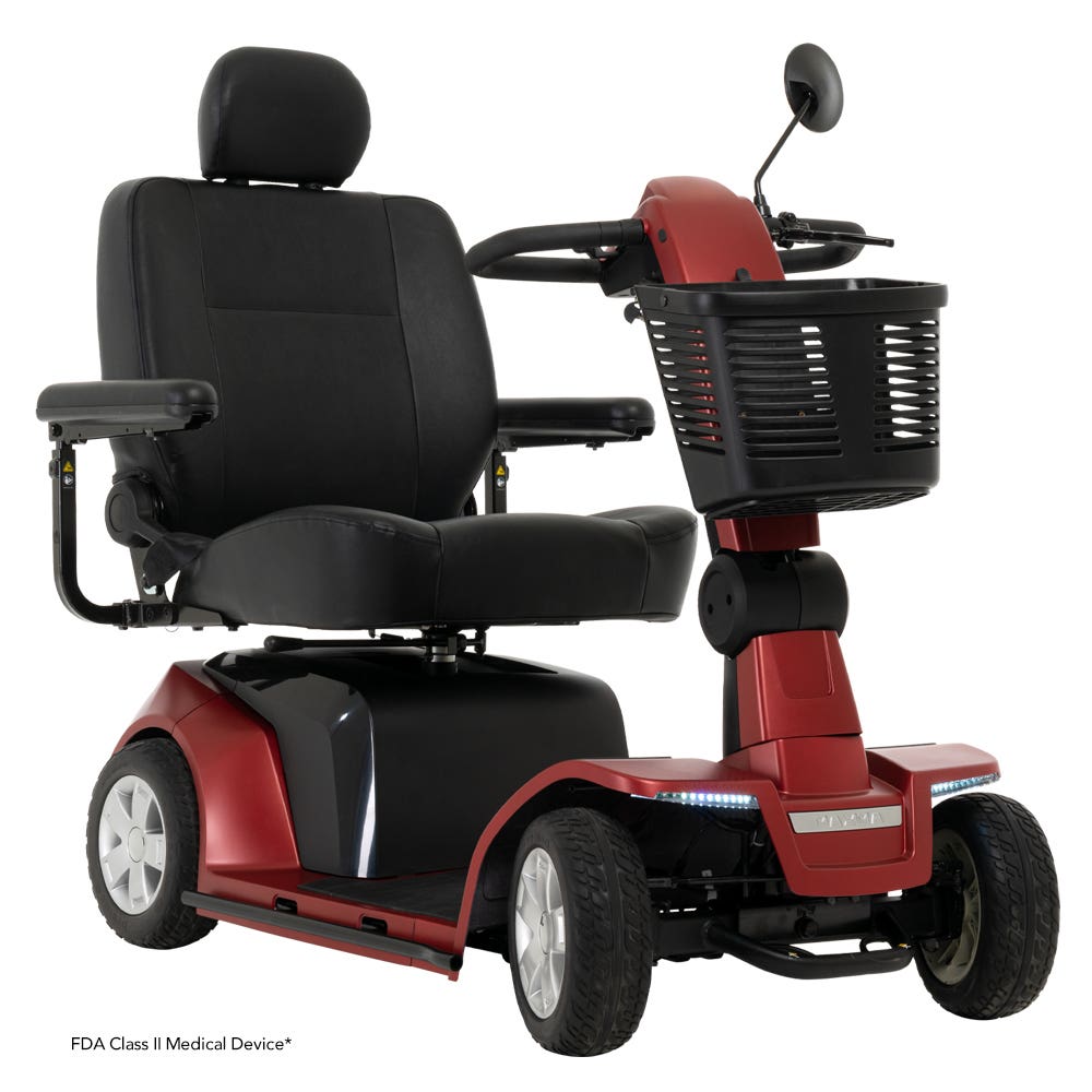 Maxima 4 Wheel Heavy Duty Mobility Scooter | FDA Class II Medical Device* - Candy Apple Red