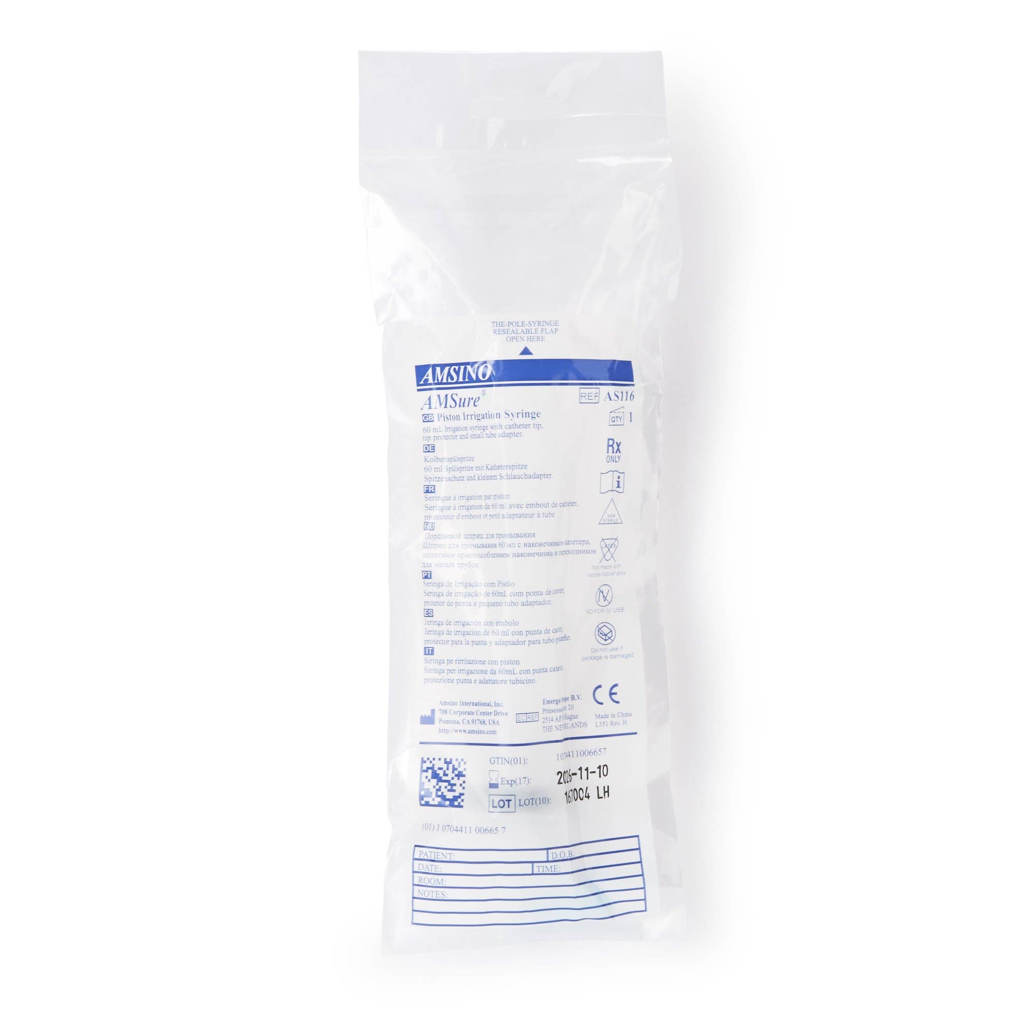 AMSure Pole Syringes Enteral Feeding / Irrigation Syringe