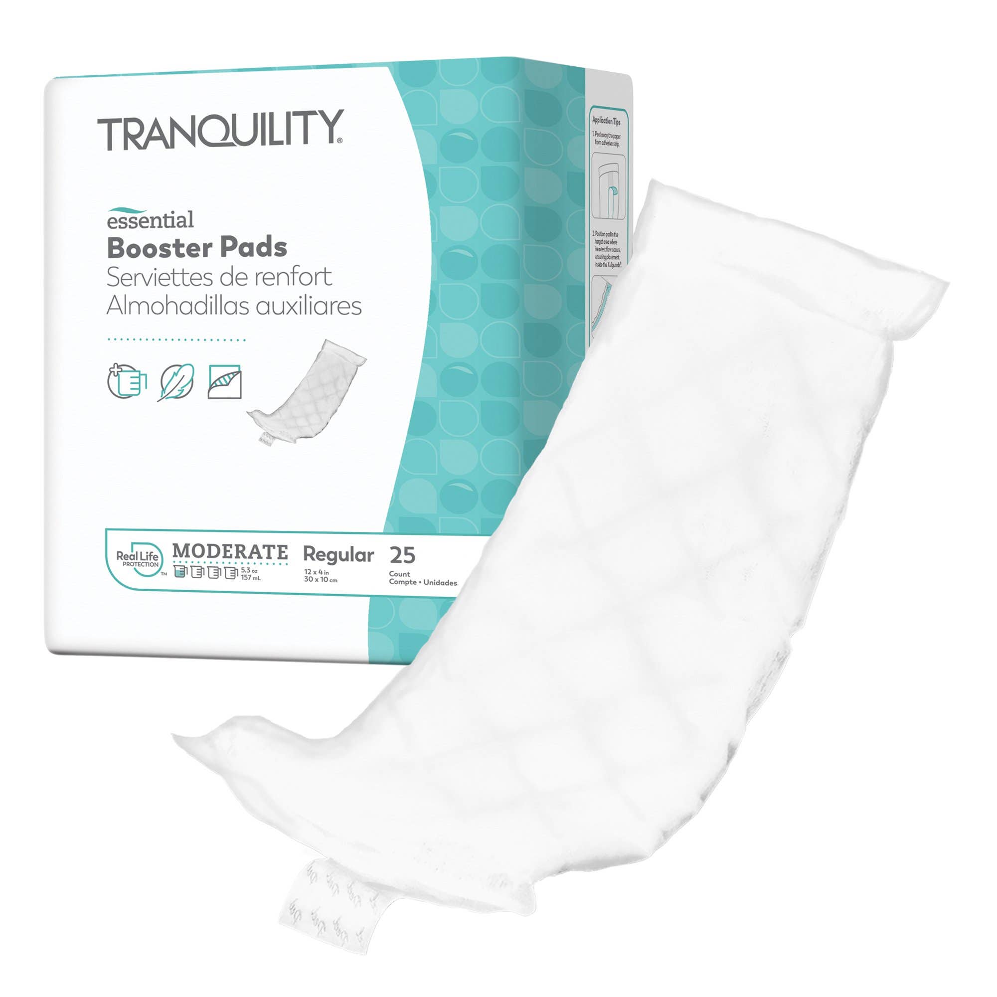 Comfort Care Incontinence Booster Pad, 12-Inch Length