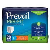 Unisex Adult Absorbent Underwear Prevail® Per-Fit® Extra Pull On with Tear Away Seams Disposable Heavy Absorbency
