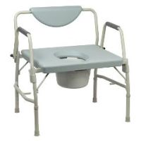 McKesson Over-Sized Drop-Arm Commode with 12 QT Bucket - Each