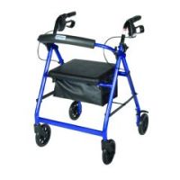 Drive Aluminum Rollator Walker with 6 Wheels & Padded Seat