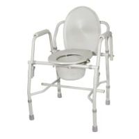 Deluxe Steel Drop Arm Commode - Each