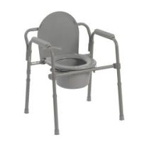 Folding Steel Bedside Commode - Folding Steel Bedside Commode