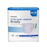 McKesson Ultra Plus Stretch Adult Heavy-Absorbent Incontinence Brief, Medium, Lavender