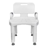 Premium Plastic Bath Chair with Removable Back, Legs and Arms - Each
