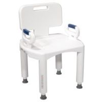 Premium Series Bath Bench with Back and Arms - Each