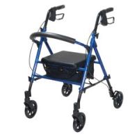 Aluminum Rollator with Universal Seat Height Adjustment