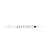 Tuberculin Syringe InviroSnap 1 mL 25 Gauge 5/8 Inch Attached Needle Safety Syringe - Box of 100