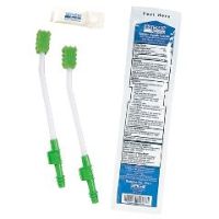Single Use Suction Toothbrush System with Antiseptic Oral Rinse and Mouth Moisturizer