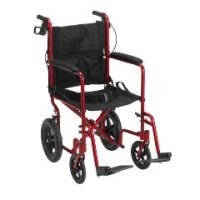 Lightweight Expedition Aluminum Transport Chair with Loop Locks and 12” Rear