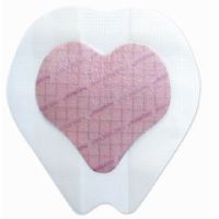 PolyMem Shapes Sacral Dressing - 7.2 x 7.8 Adhesive, 4.5 x 4.7 Pad - Case of 20