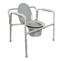 McKesson Heavy-Duty Folding Bariatric Commode with 12 QT Bucket - Each