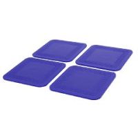 Dycem non-slip coasters, set of 4, blue