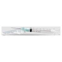 Safety Tuberculin Syringe with Needle McKesson Prevent 1 mL 1/2 Inch 27 Gauge Hinged Safety Needle Regular Wall
