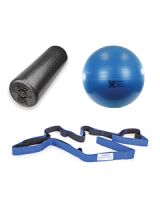 Back Kit (Blue – 75 cm) – Blue ABS Exercise Ball+ 6” Foam Roller + Stretch Strap