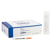 Safety Insulin Syringe with Needle Magellan 1/2 Inch 29 Gauge Sliding Safety Needle Regular Wall