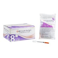 Standard Insulin Syringe with Needle Ultra-Fine 0.3 mL 5/16 Inch 31 Gauge NonSafety Regular Wall