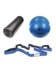 Back Kit (Blue – 75 cm) – Blue ABS Exercise Ball+ 6” Foam Roller + Stretch Strap