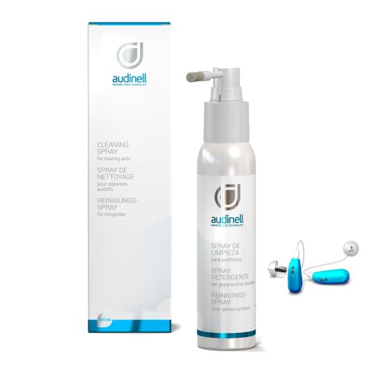 Audinell Cleaning Spray And Brush for Hearing Aids