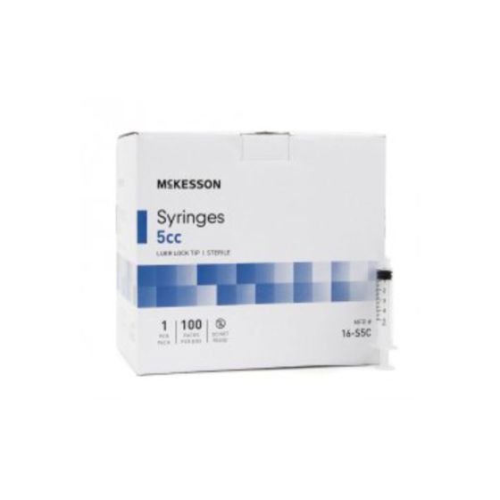 5 mL Luer Lock Tip Syringe Only - Sterile, Single Use