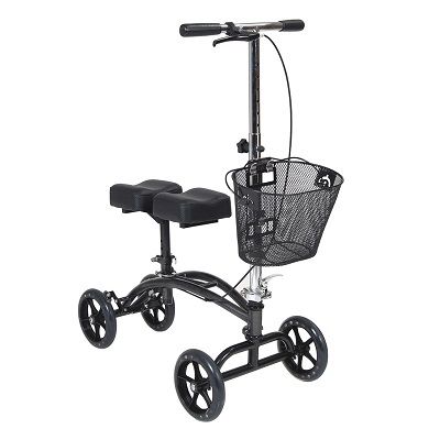 Dual Pad Steerable Knee Walker/Knee Scooter with Basket - Walker