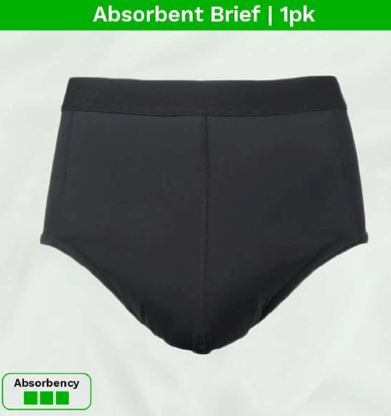 Zorbies Men's Washable Absorbent Incontinence Brief