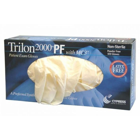 Trilon 2000® PF with MC3® Stretch Vinyl Standard Cuff Length Exam Glove, Ivory