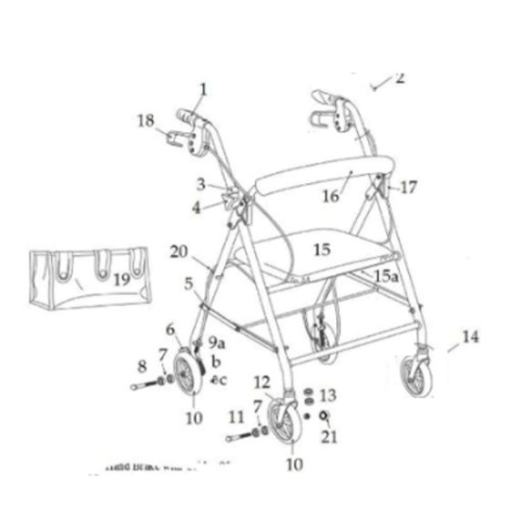 Replacement Parts for Drive Aluminum Rollators