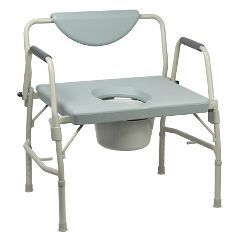 McKesson Over-Sized Drop-Arm Commode with 12 QT Bucket - Each