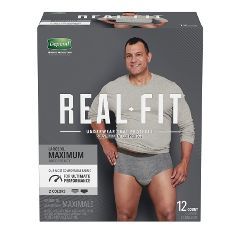Depend® Real Fit® Pull On Protective Underwear for Men - Sm/Med - Maximum Absorbency - Pack of 19