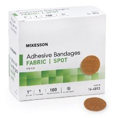McKesson Adhesive Spot Bandage, Beige 1-inch diameter