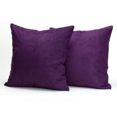 Microsuede Deco Pillow Set of Two 18 x 18