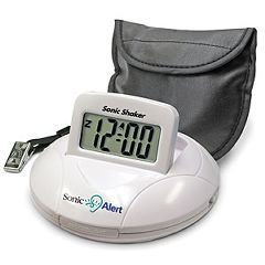 Sonic Shaker SBP100 - Portable Vibrating Travel Alarm Clock  - Each