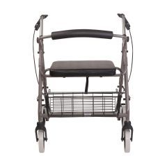 DMI Lightweight Extra-wide Aluminum Rollator Walker with Seat - Each