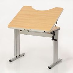 Personal Work Table with Tilt Top and Recess