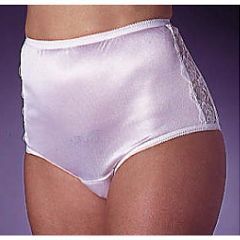 Wearever Women's Nylon and Lace Incontinence Panties White
