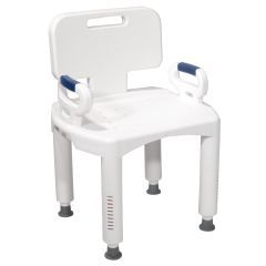 Premium Series Bath Bench with Back and Arms - Each