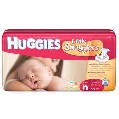 Huggies Newborn Diapers - Huggies Little Snugglers Diaper Size N to 10 lbs. - Case of 288
