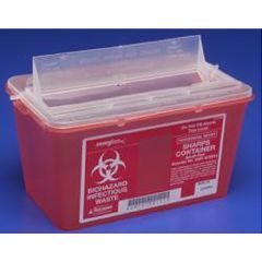 Sharps-A-Gator™ Sharps Container, Chimney Top, Red, 4 Quart