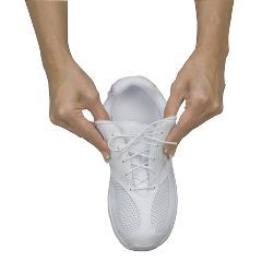 Stretchable Shoelaces - 37 inches, white - 2 pairs