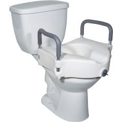 Locking Elevated Toilet Seat - 5 with Removable Arms