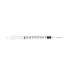 Tuberculin Syringe InviroSnap 1 mL 25 Gauge 5/8 Inch Attached Needle Safety Syringe - Box of 100