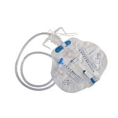 Dover 2000mL Bedside Drainage Bag - MONO-FLO Anti-Reflux Device w/o Splash Guard