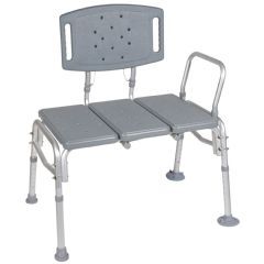 Bariatric Transfer Bench With Back - 500 lbs Capacity - Plastic Bench