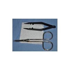 Suture Removal Tray with Plastic Forceps and Scissors - Each