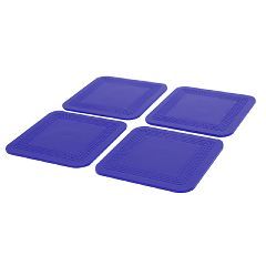Dycem Non-Slip Square Coasters, Set Of 4 Blue - Blue - Set of 1