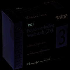 PVP Iodine Swabsticks. - 3's - Case of 750